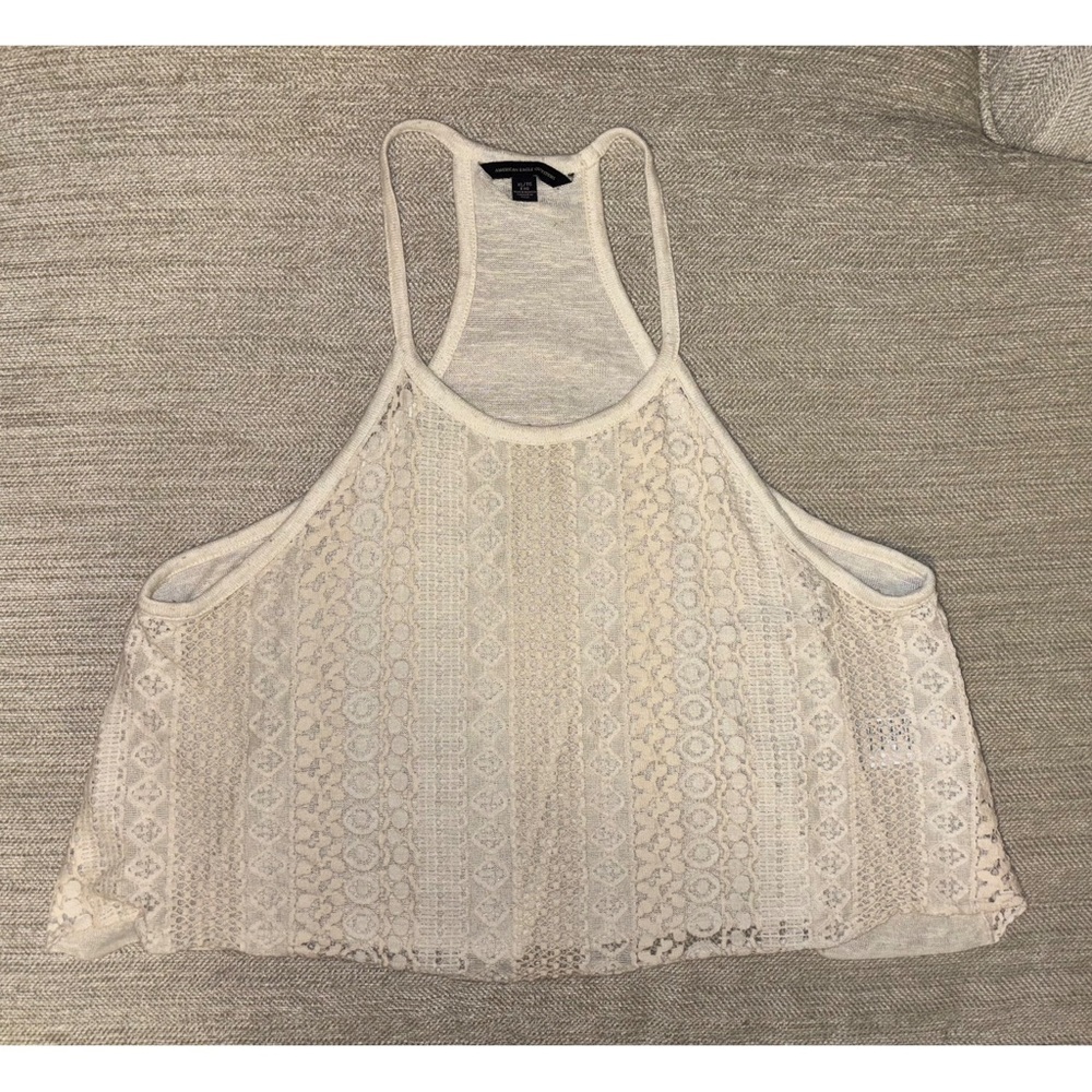 •AE• Lace Cropped Tank Top